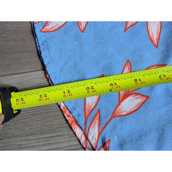 Talbots Womens Petite Floral Print Top P Viscose Blue & Orange - Picture 7 of 8